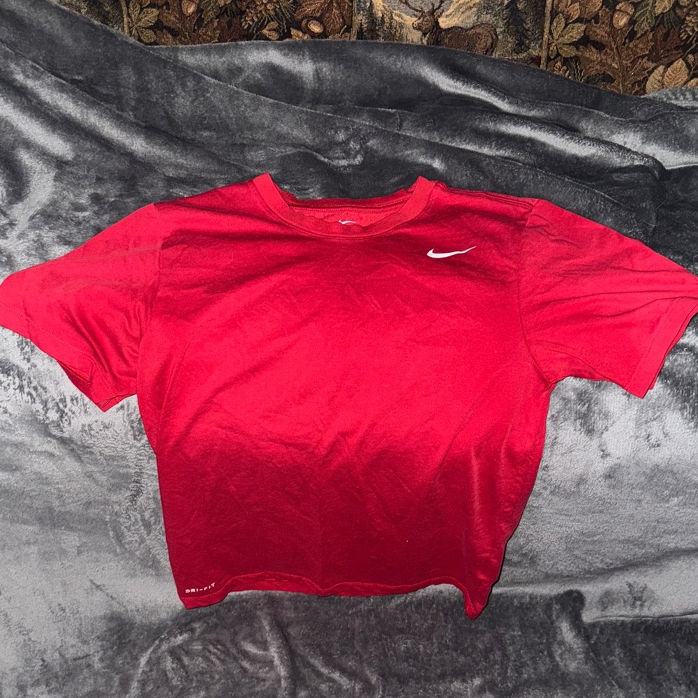 Nike Bright Red Tee with Swoosh